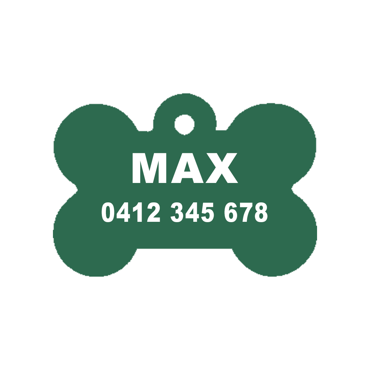 Forest Green Dog ID Tag