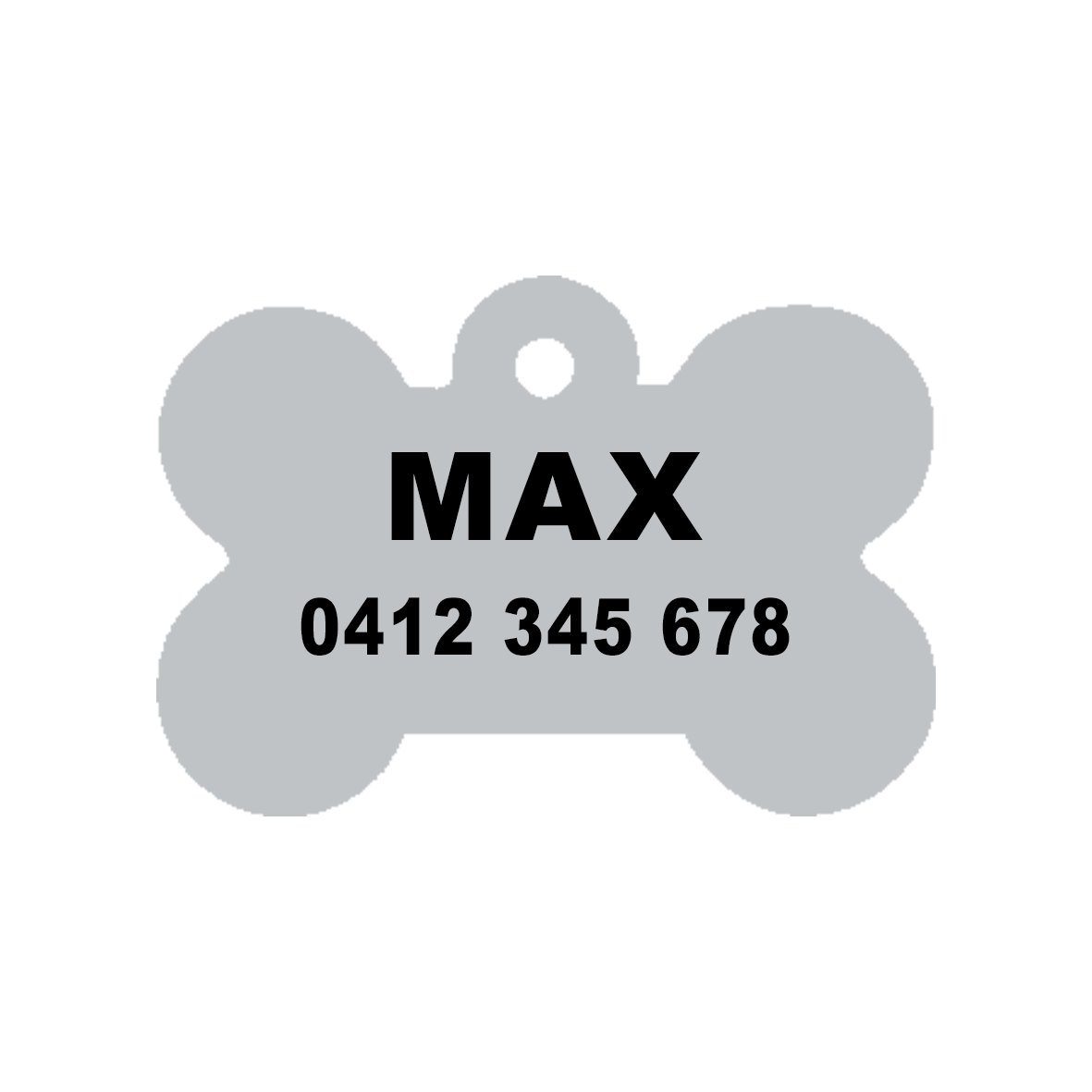 Silver / Grey Dog ID Tag