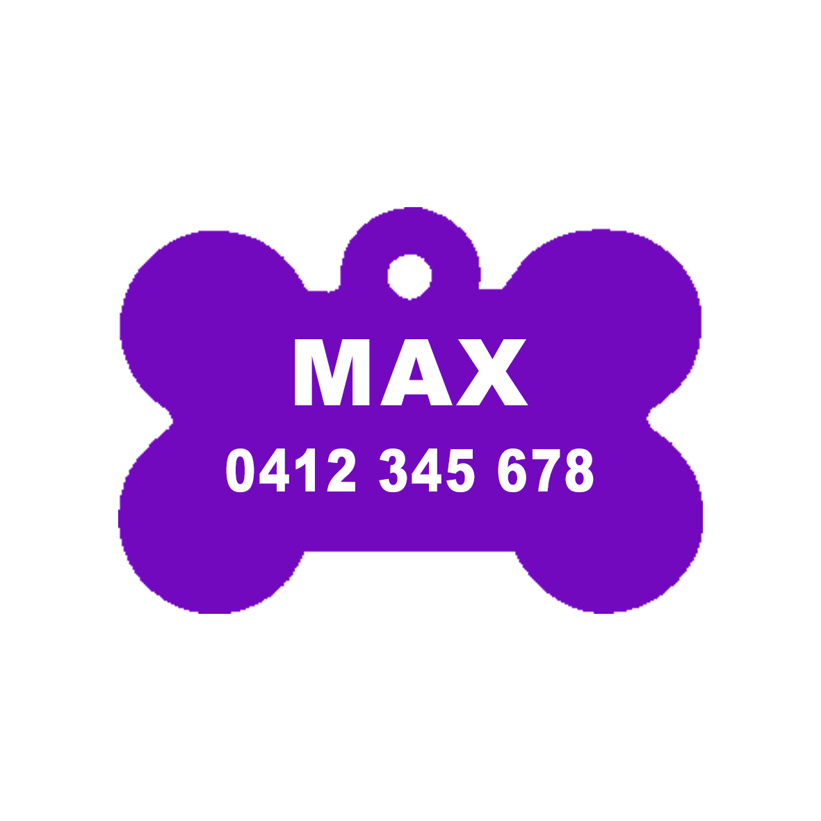 Electric Purple Dog ID Tag