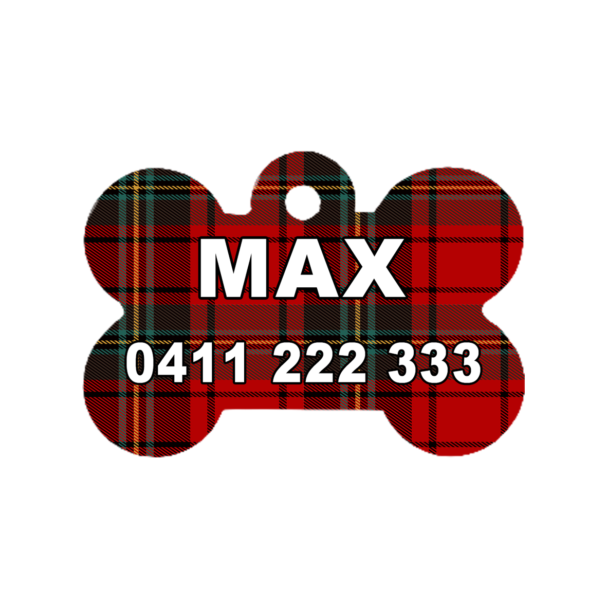 Tartan Dog ID Tag