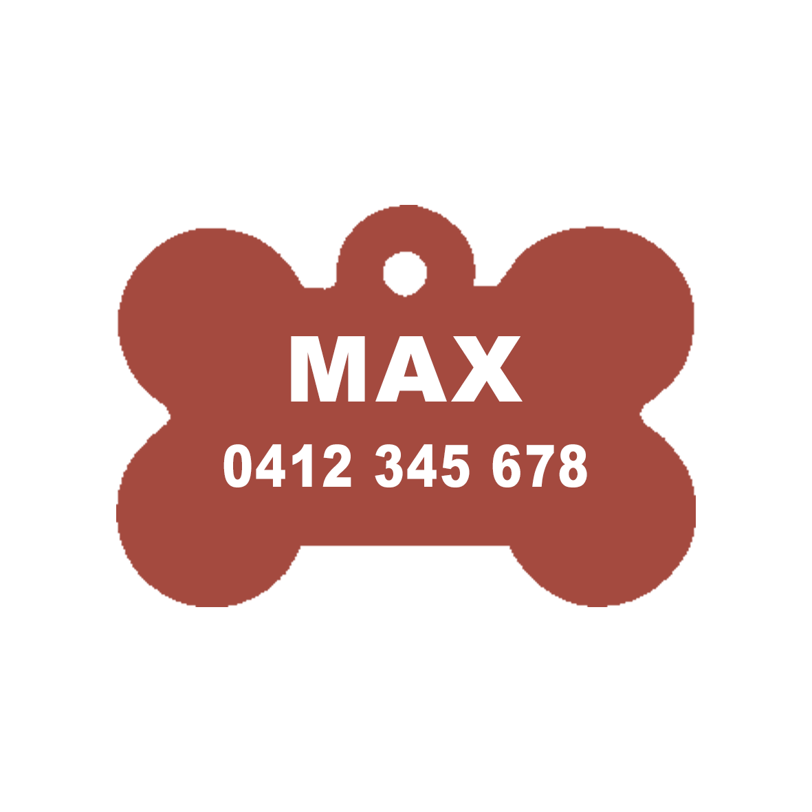 Rust Clay Dog ID Tag