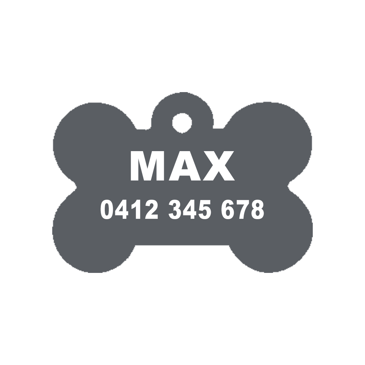 Gunmetal Steel Dog ID Tag