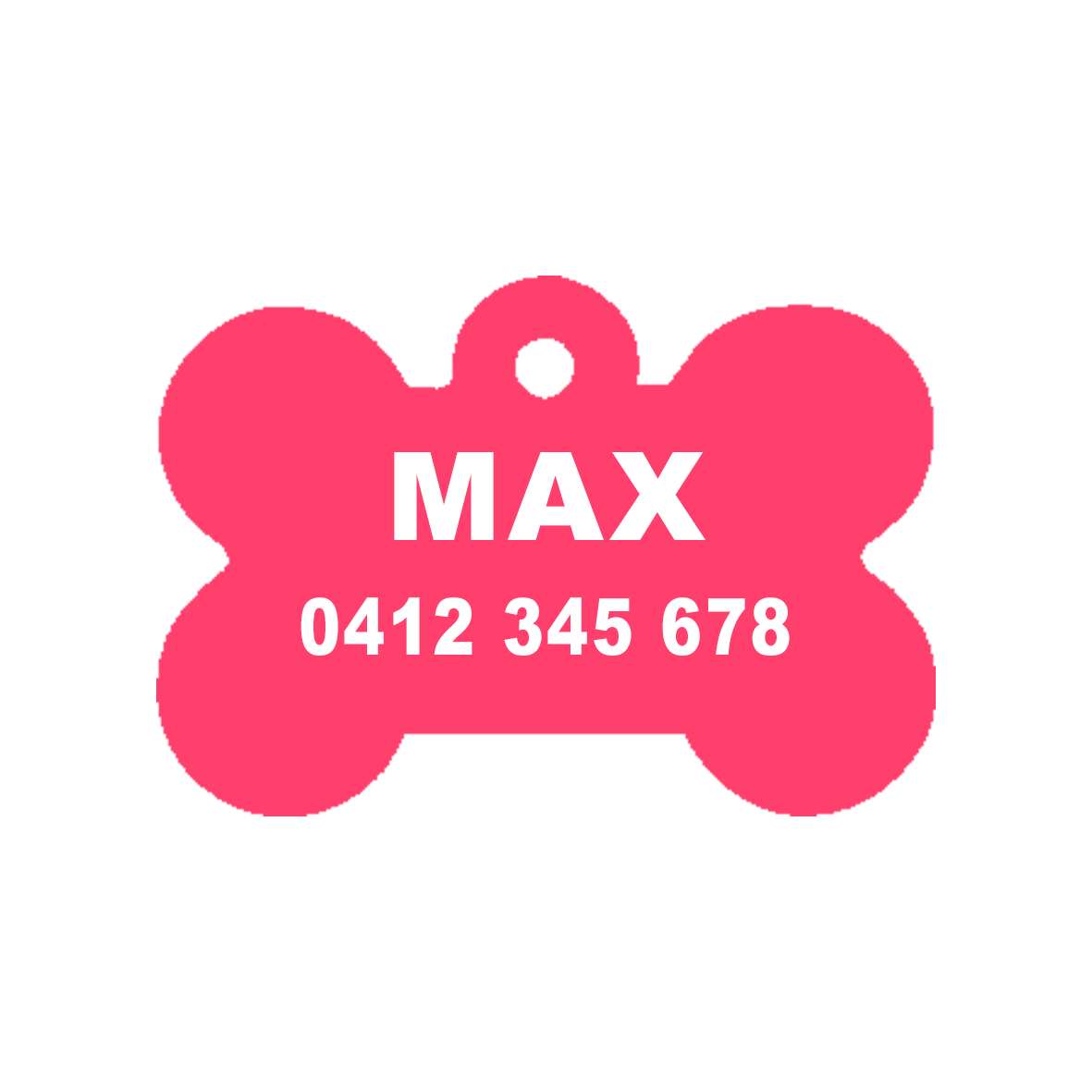 Vivid Coral Dog ID Tag