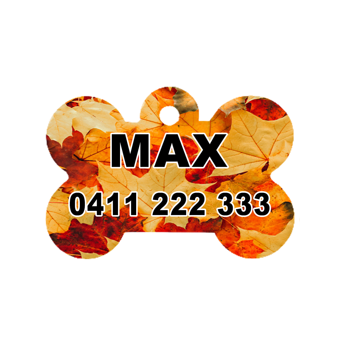 Rustic Leaves Dog ID Tag