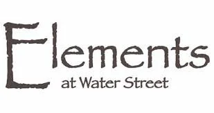 Logo for Elements at Water Street with stylized font