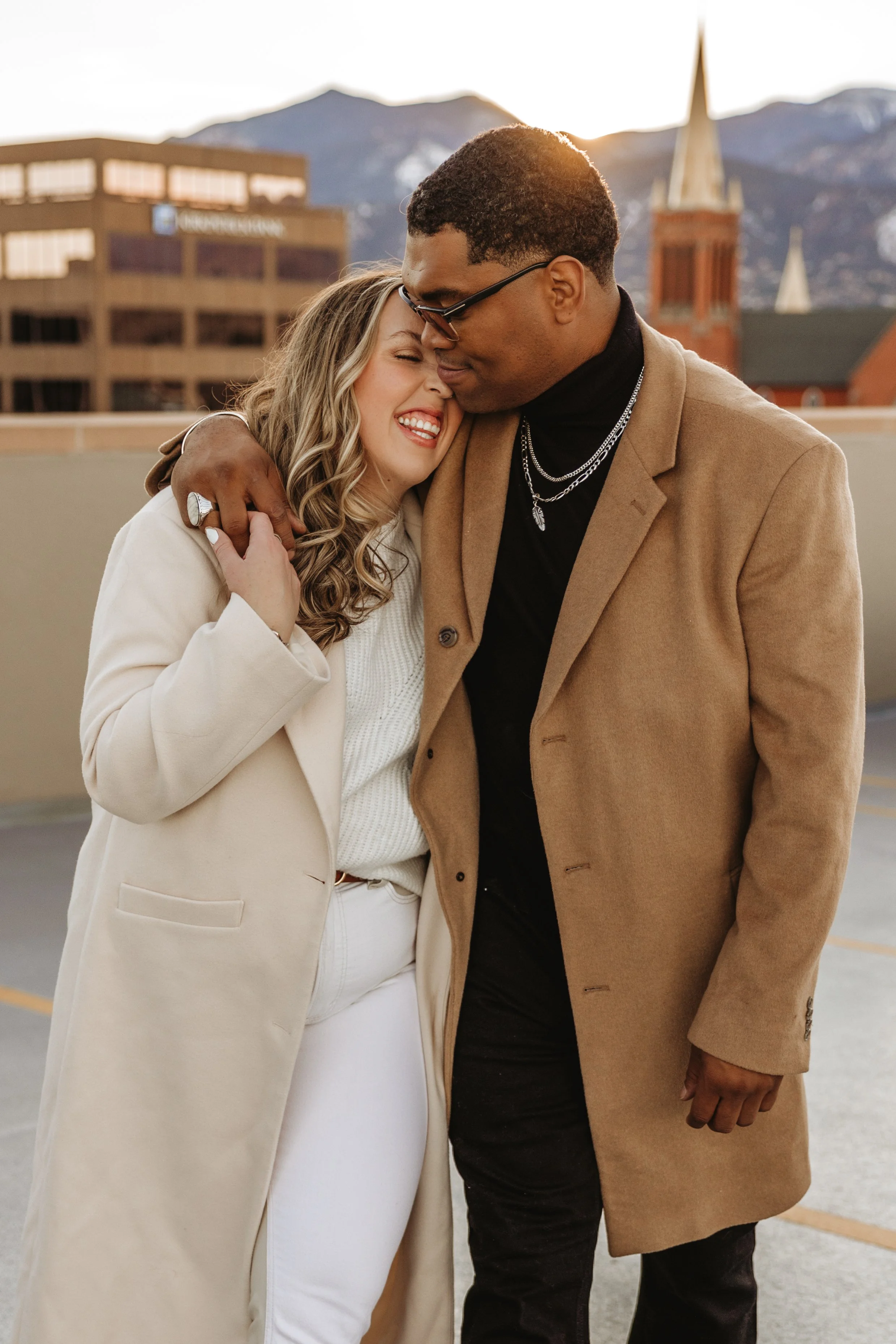 downtown Colorado Springs engagement session