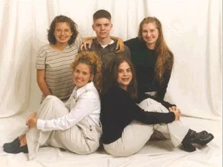 left to right top row Jessica Goglio - Garay’s daugher, Nicholas Zarczynski – Lisa’s son, Julie Wisniewski – Debby’s younger daughter. Left to right bottom row: Natalie (Wisniewski) Johnson – Debby’s older daughter Mackenzie’s mom), Meredith Macdonal