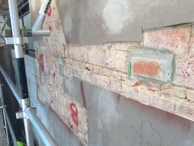 Markup on Brick at Marrickville Project