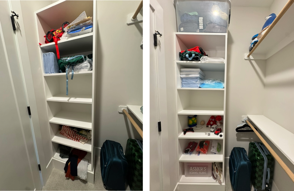 Kid's Bedroom Closet Organization