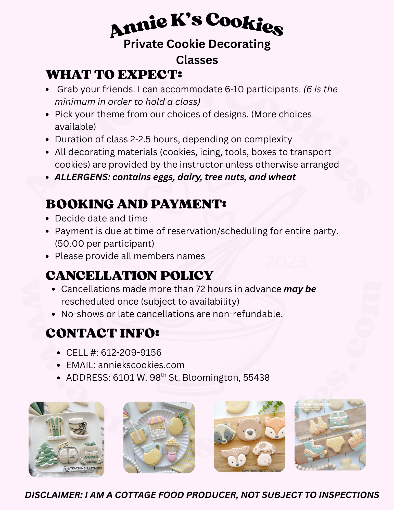 Annie K’s Cookies Private Cookie Decorating Class.png