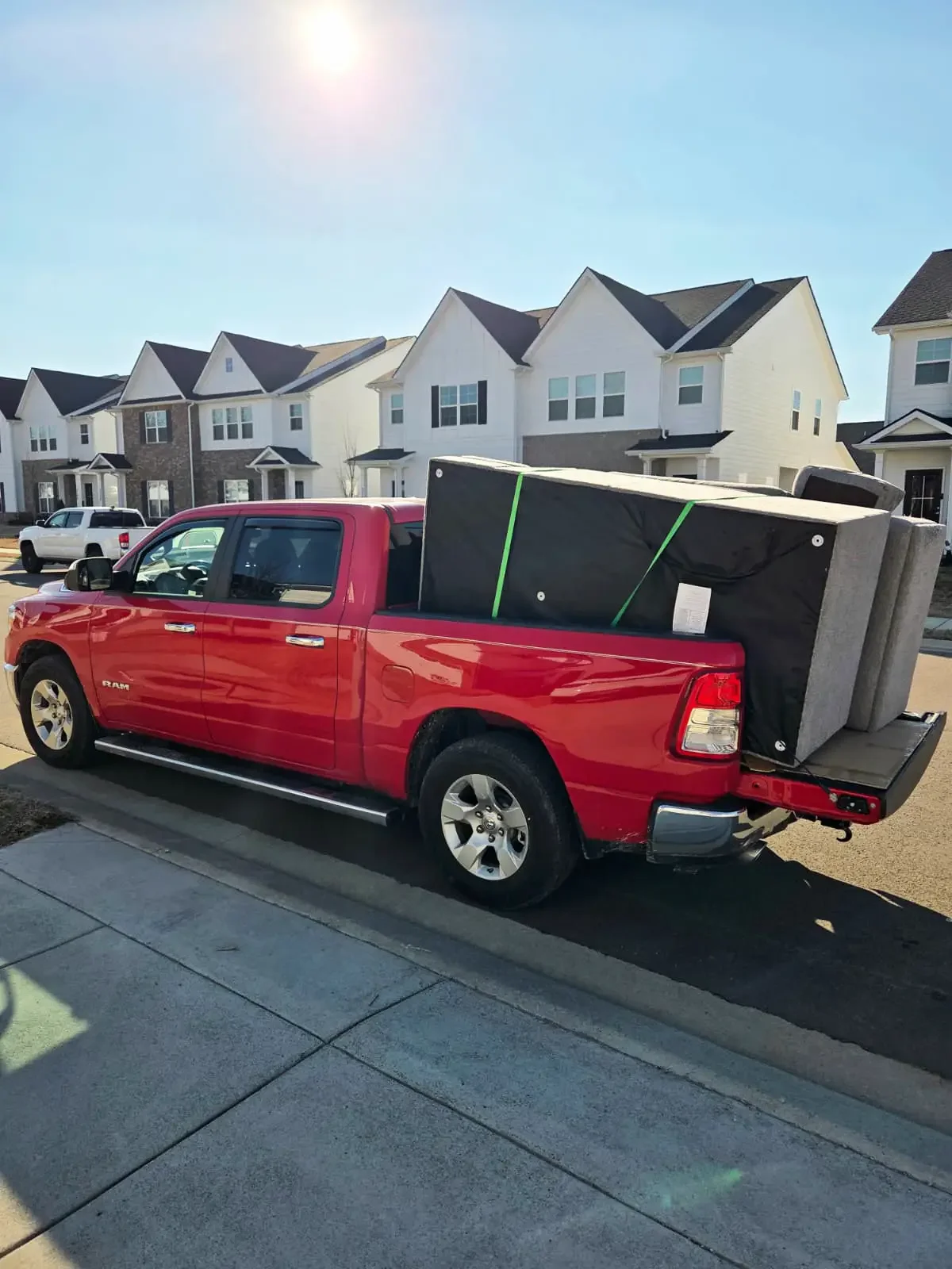 Hauling away an old sofa in Murfreesboro, TN.