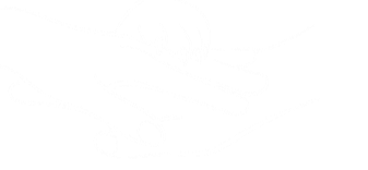 Drawing of two hands, one hand holding the other with a dog paw on top in a white outline.