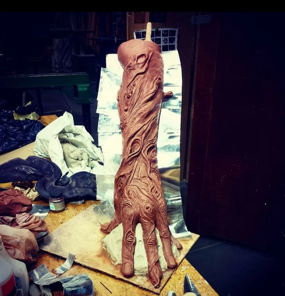 Progress shot from Refinement Aluminum Cast Sculpture