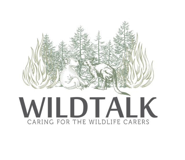 WILDTALK logo 'Caring for the Wildlife Carers'.