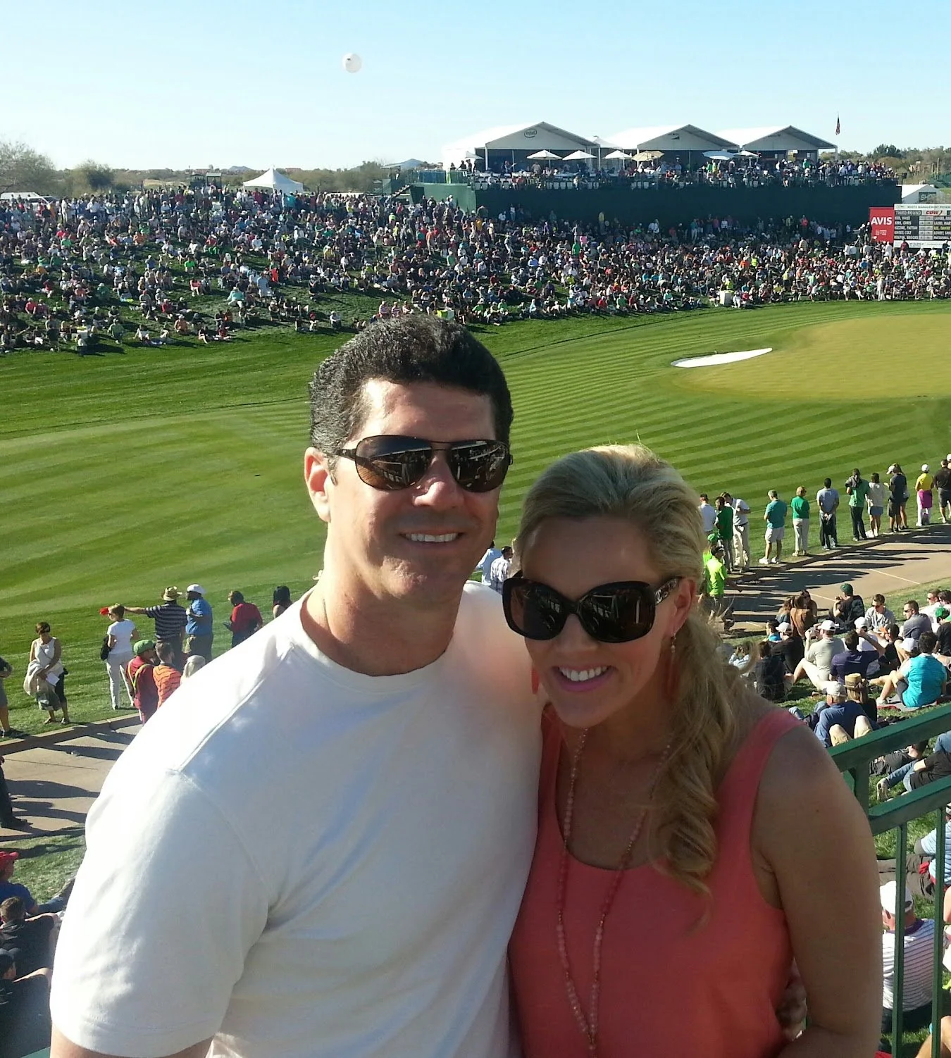 Frank Frulio Glasgow at a golf tournament with Sally