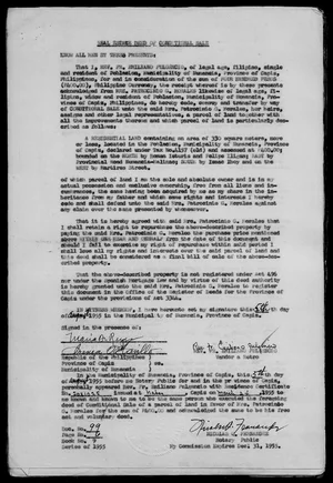 1955 conditional sale to Patrocinia G. Morales