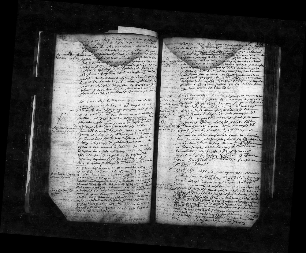 1649 Marriage Document Robert Drouin and Marie Chapelier