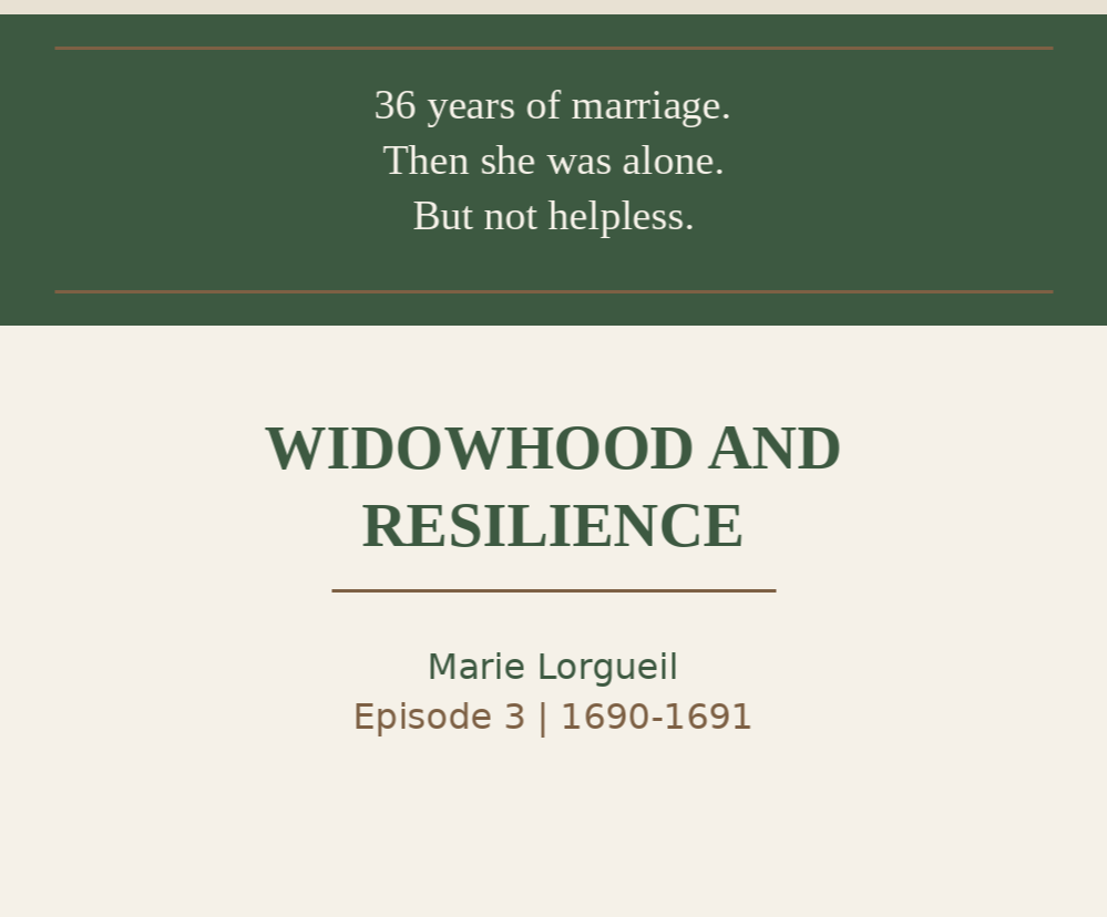 Marie Lorgueil: Widowhood and Resilience