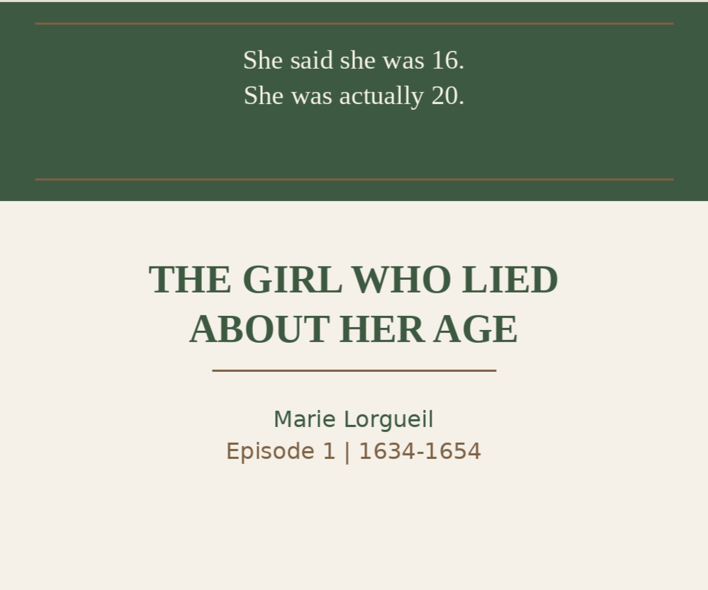 Marie Lorgueil: The Girl Who Lied About Her Age