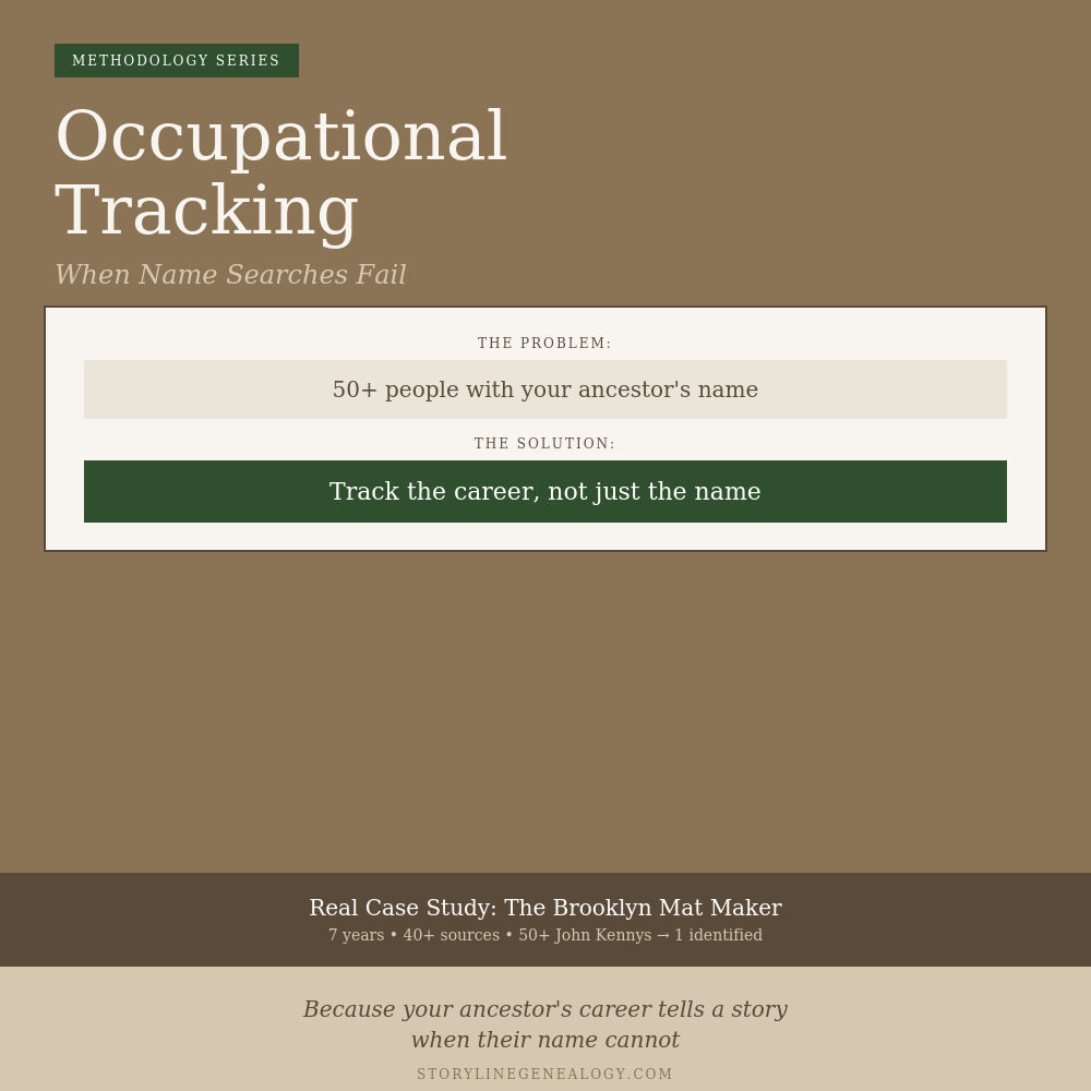 Occupational Tracking: When Name Searches Fail