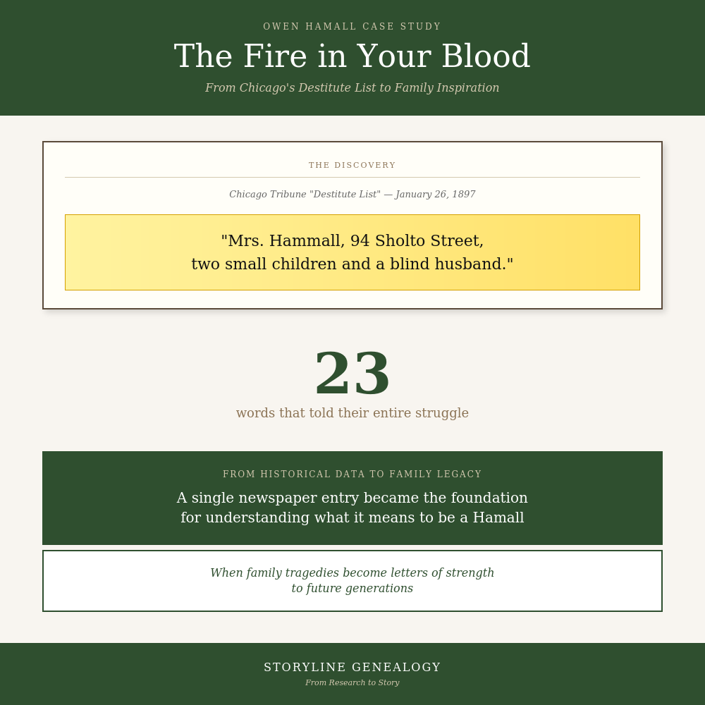 The Fire in Your Blood: From Chicago's Destitute List to Family Inspiration