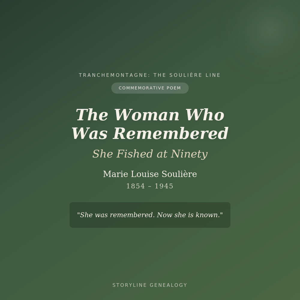 Commemorative Poem: The Woman Who Was Remembered