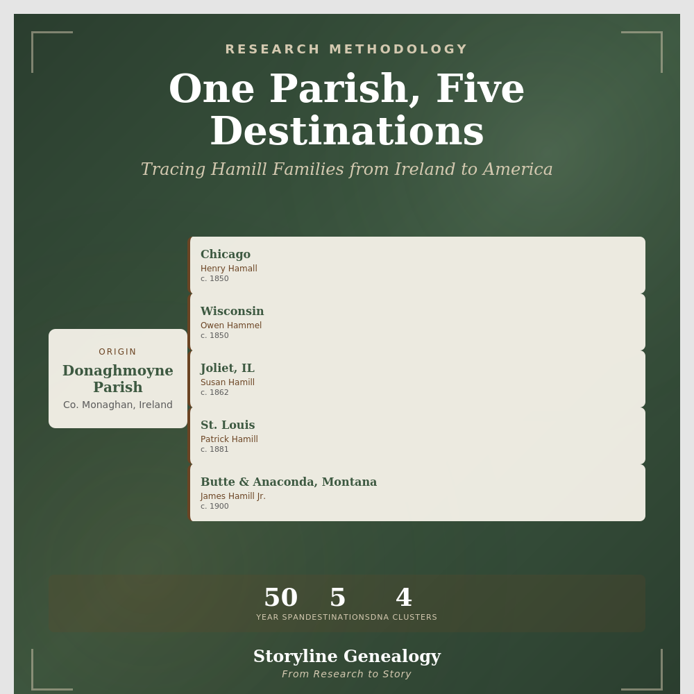 One Parish, Five Destinations