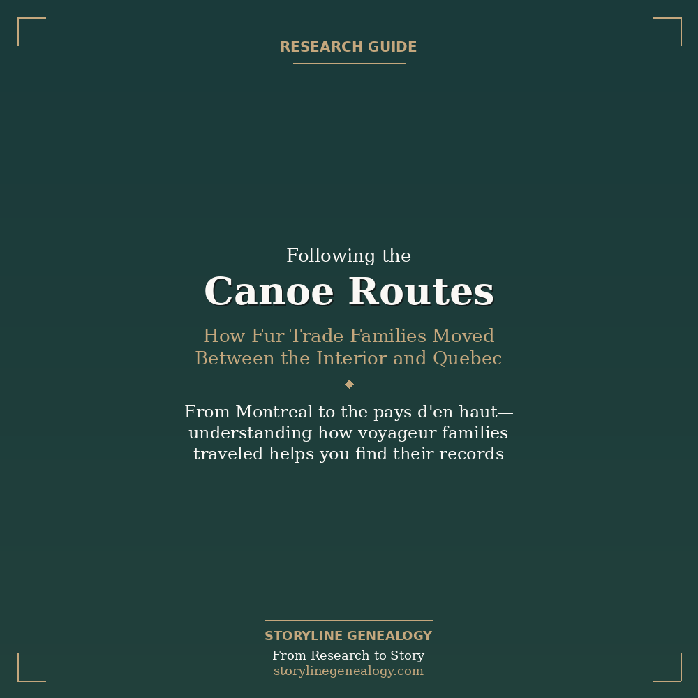 Following the Canoe Routes: How the Fur Trade Families Moved Between the Interior and Quebec 
