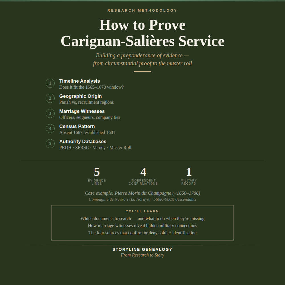 How to Prove Carignan-Salières Service With or Without a Muster Roll 