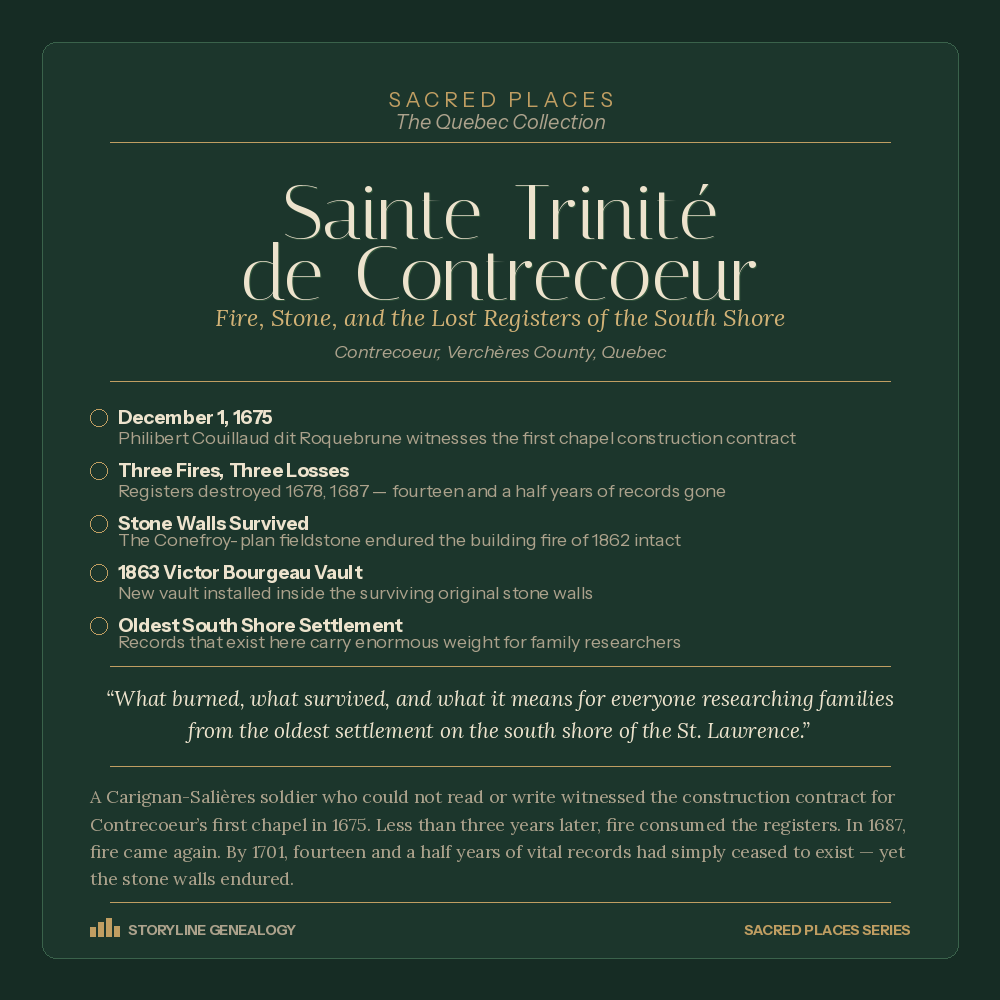 Sainte-Trinité-de-Contrecoeur: The Parish That Burned — and What Survived