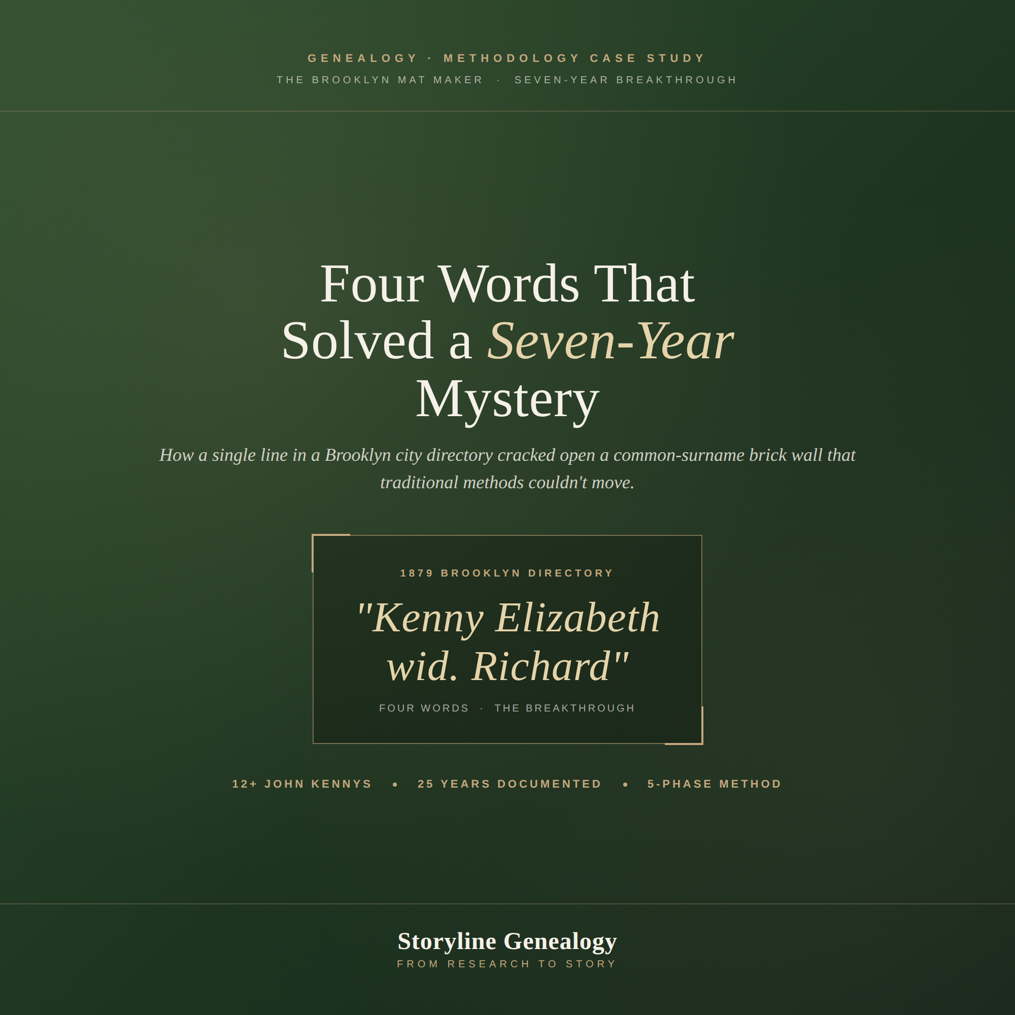 Four Words That Solved a Mystery