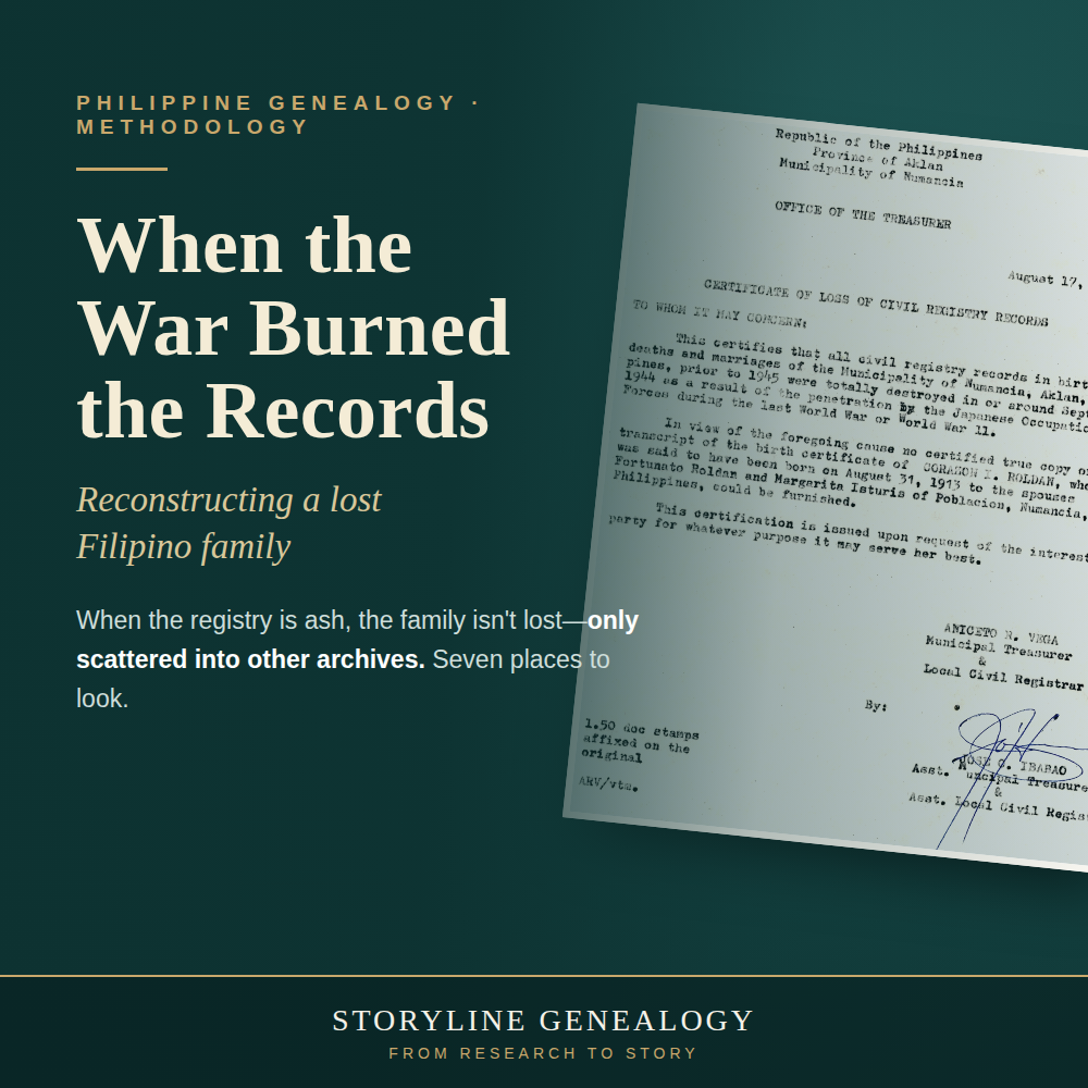 When the War Burned the Records
