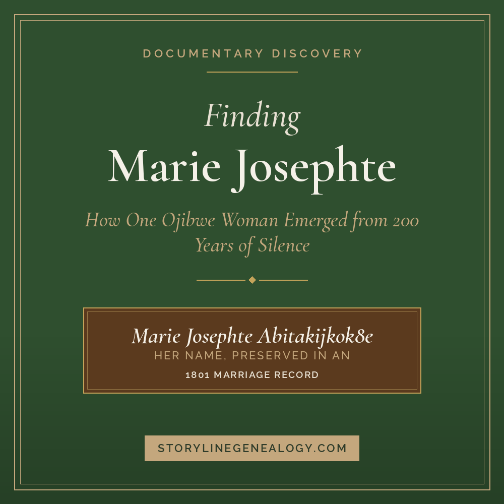Finding Marie Josephte Abitakijikokwe