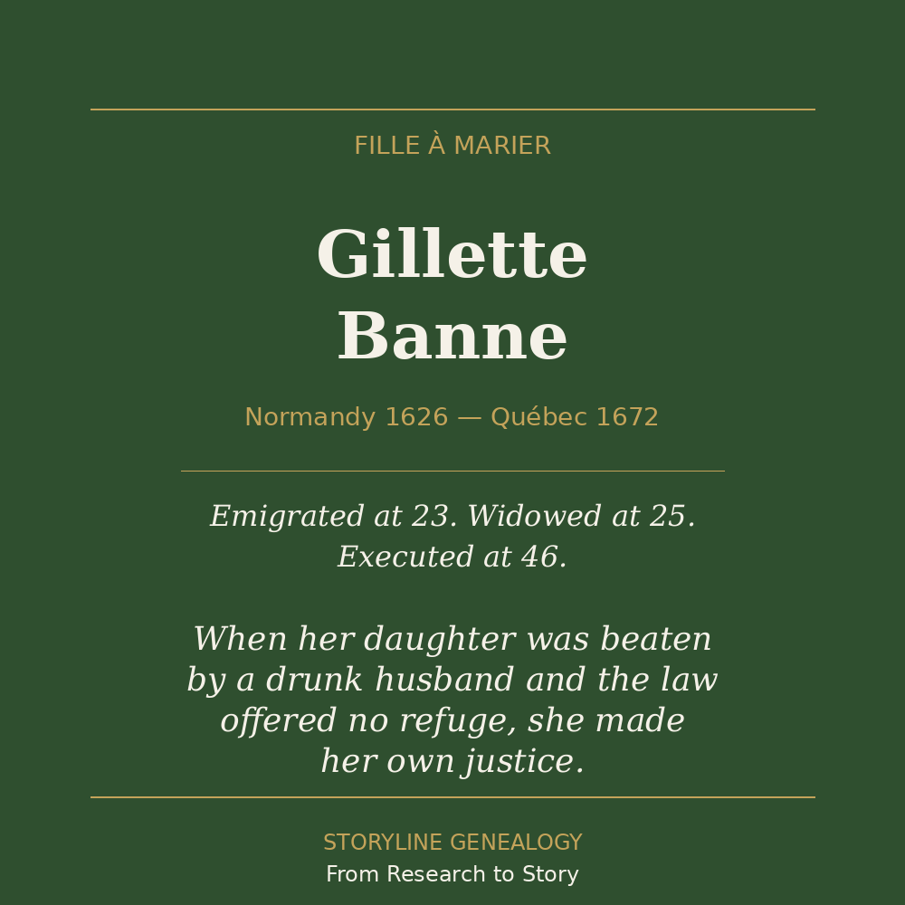 Gillette Banne: A Fille à Marier in New France