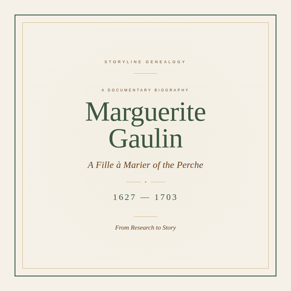Marguerite Gaulin: A Fille à Marier of the Perche 