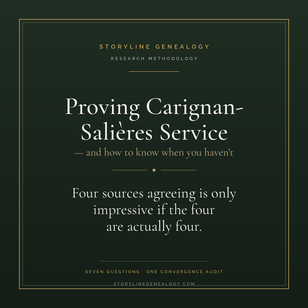 How to Prove Carignan-Salières Service — and How to Know When You Haven't