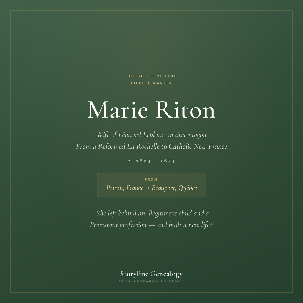 Marie Riton: A Fille à Marier in New France