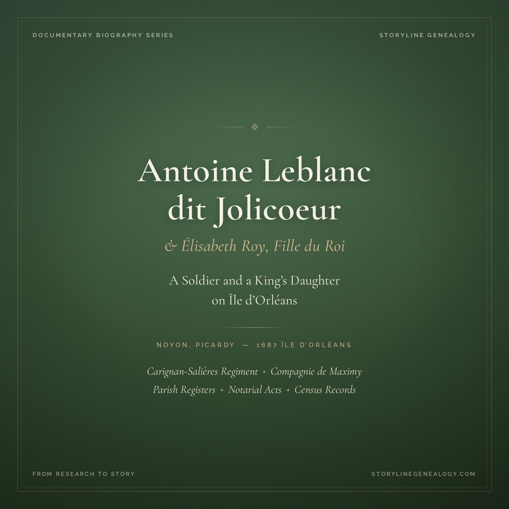 Antoine Leblanc dit Jolicoeur &amp; Elisabeth Roy