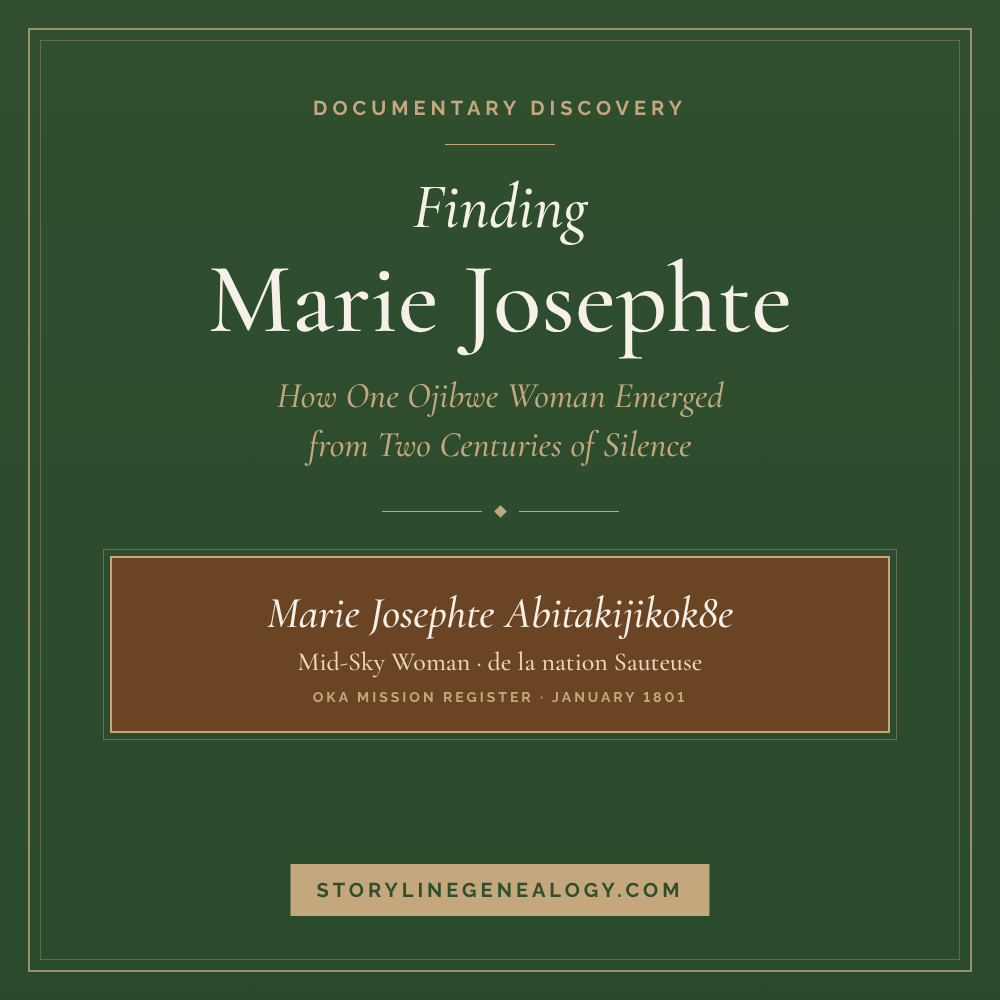Finding Marie Josephte Abitakijikokwe