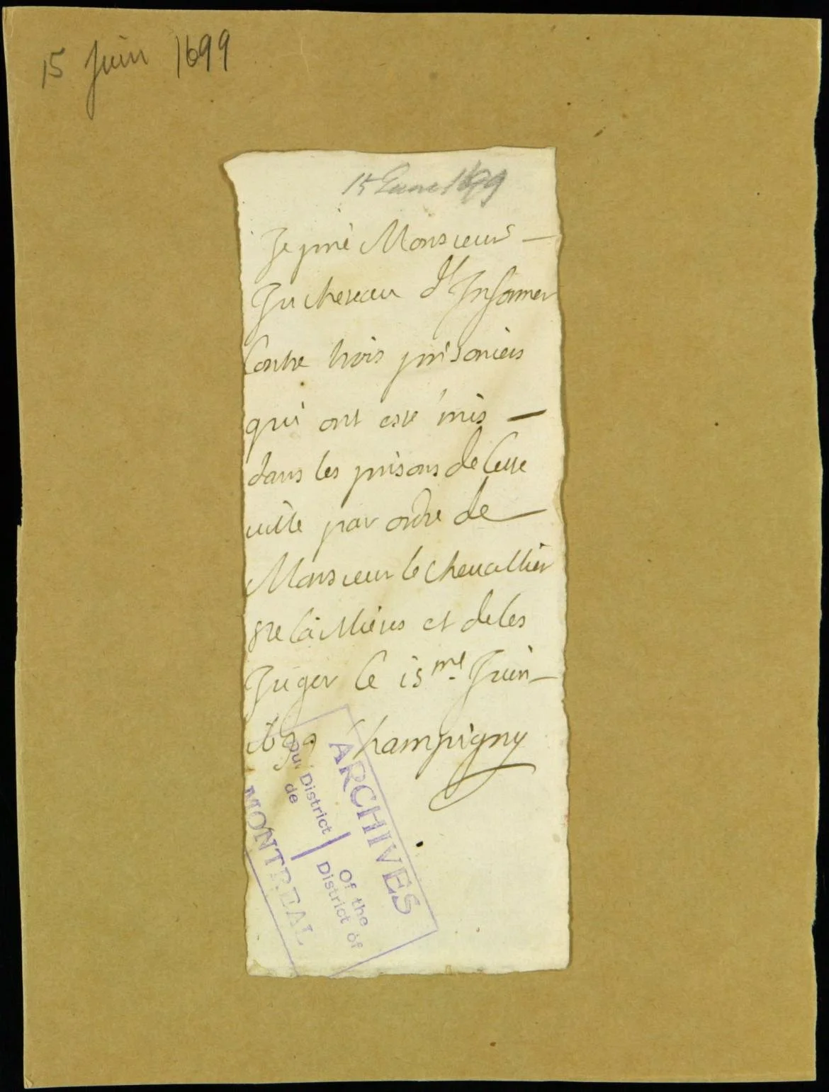 1699 Toussaint Hunault Criminal Trial
Image 1 of 17
Criminal proceedings, June 1699. Defendant: Toussaint Hunault (the second). Charge:Illegal trading. Two day trial.