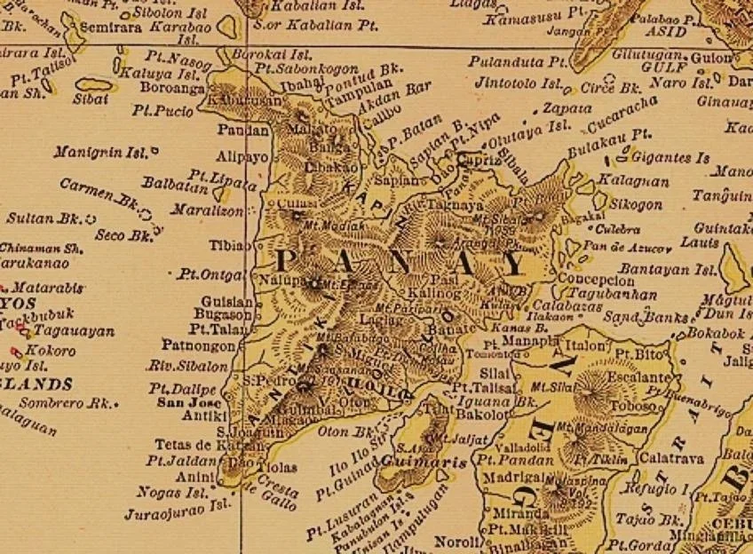 Map of Panay, Western Visayas, 1875–1890