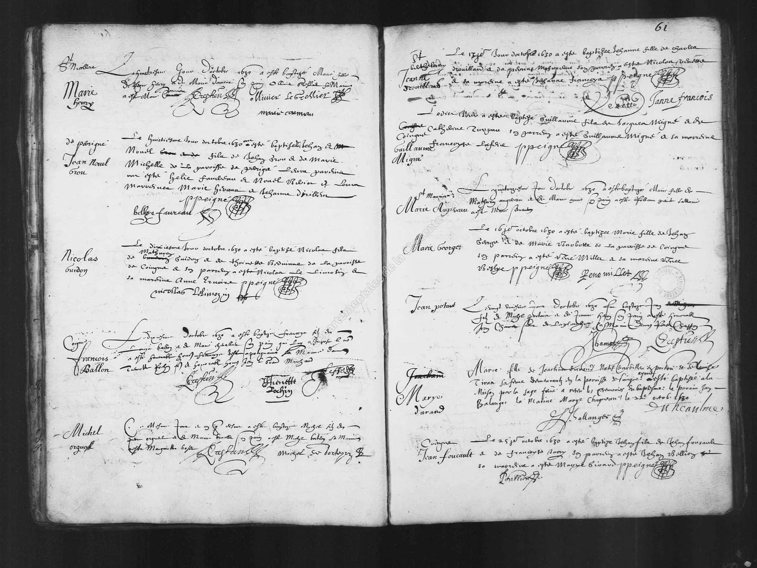 D'Orgueil sibling baptism, LaRochelle