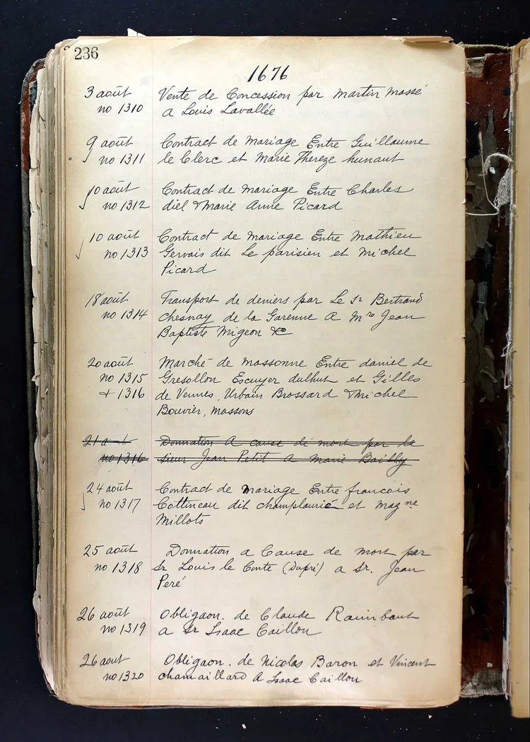 Marie-Thérèse marriage contract, 1676