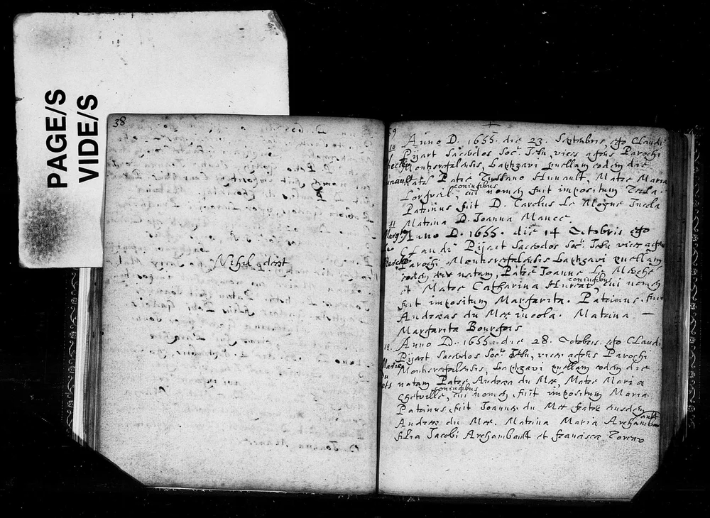 Thècle Hunault baptism, 1655