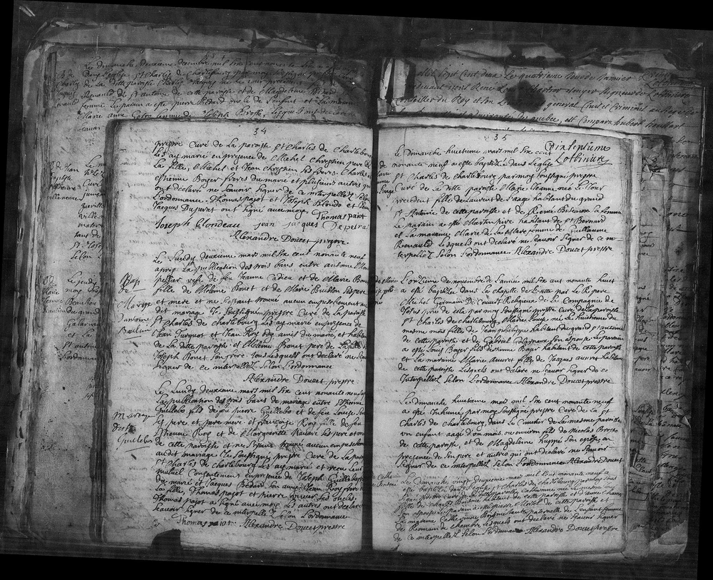 March 2, 1699 Marriage Etienne Guilbault