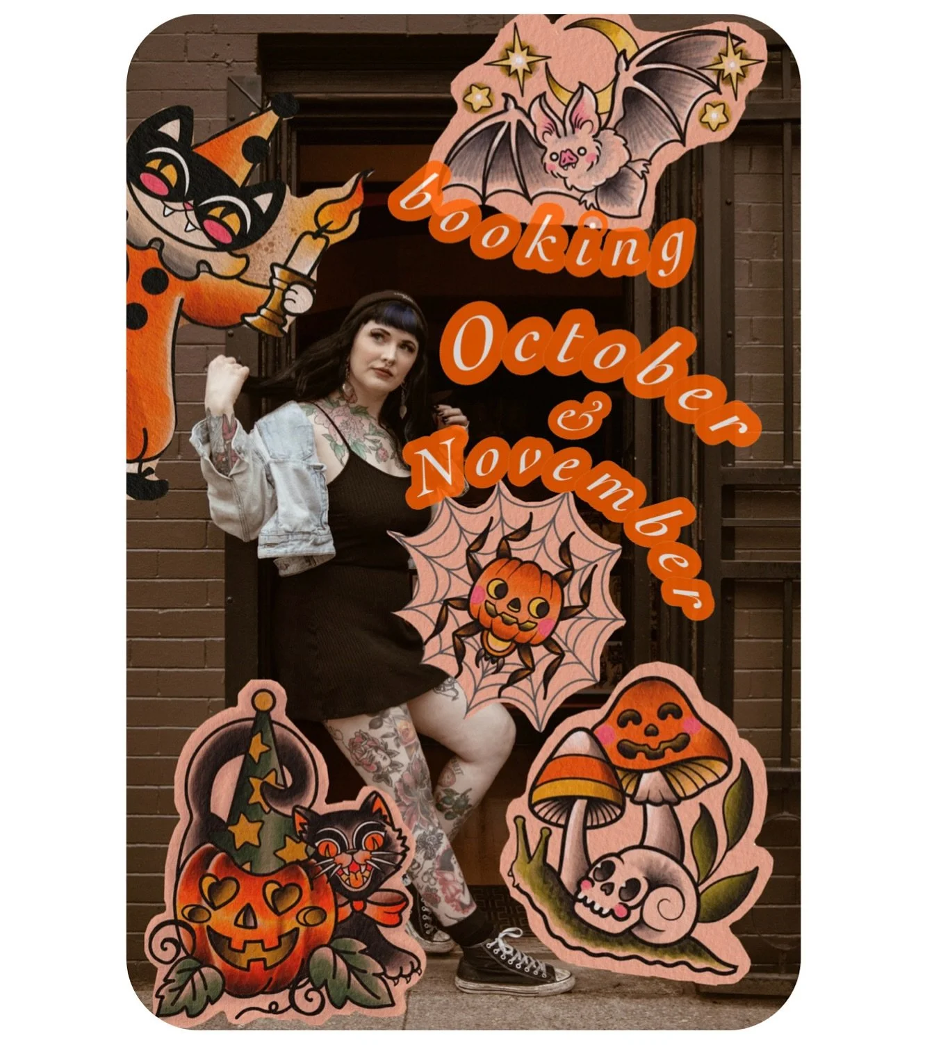 🎃BOOKING OCTOBER &amp; NOVEMBER🎃
Hey y&rsquo;all ! I&rsquo;m official opening my booking for the fall months! My weekends are filling up faster than I thought! I have all my new and old Halloween flash available. Attached are flash pieces I haven&r