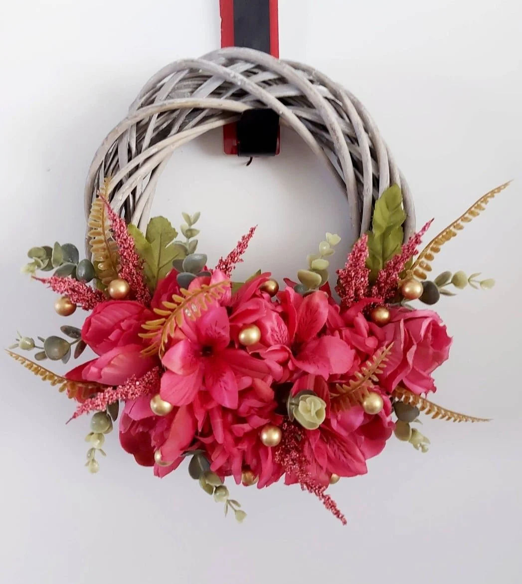 Couronne Éclat de Pivoines Fuchsia