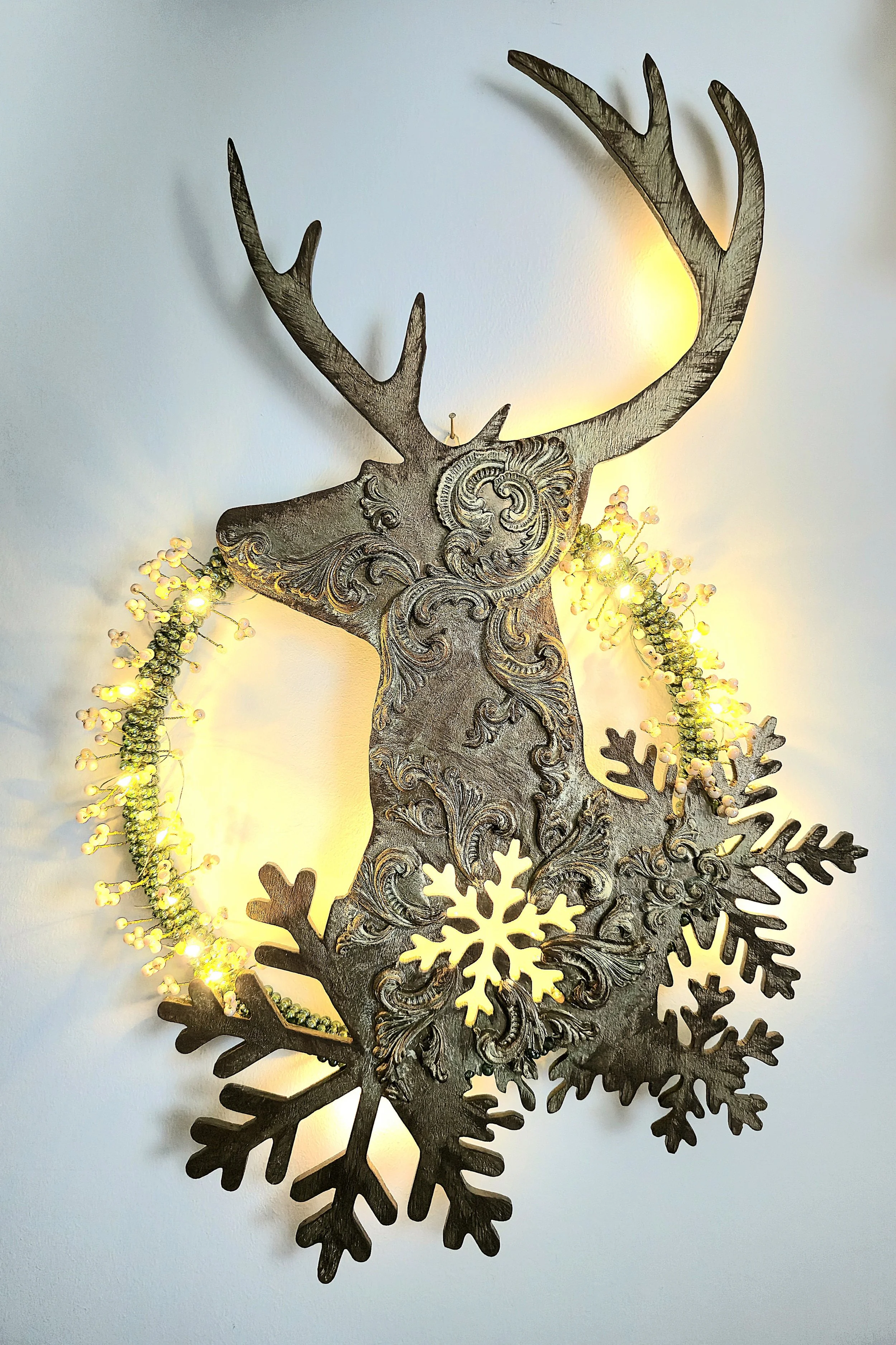 Couronne à Relief chevreuil  Cannelle