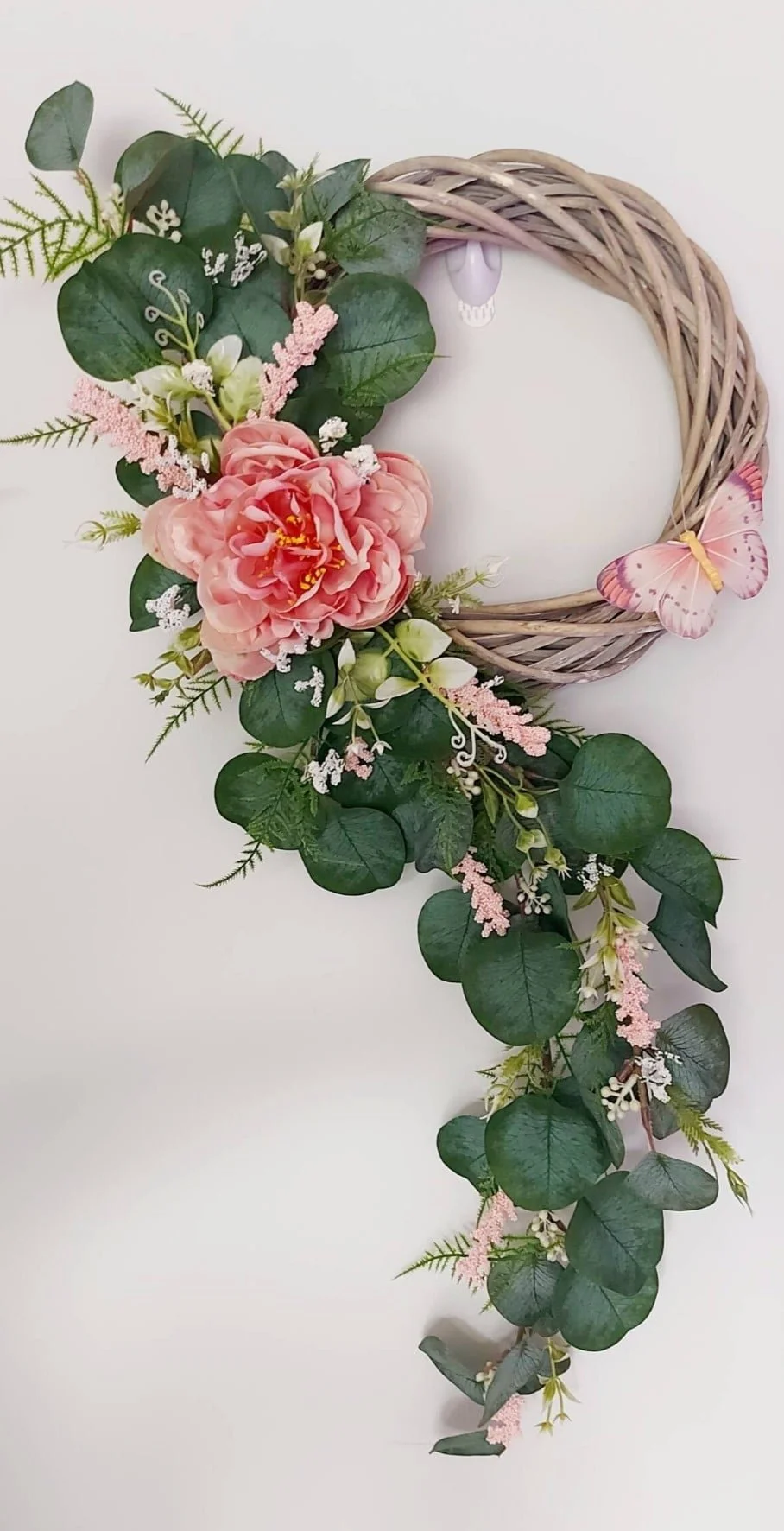 Couronne "Papillon d'Avril - Envolée de Pivoines"