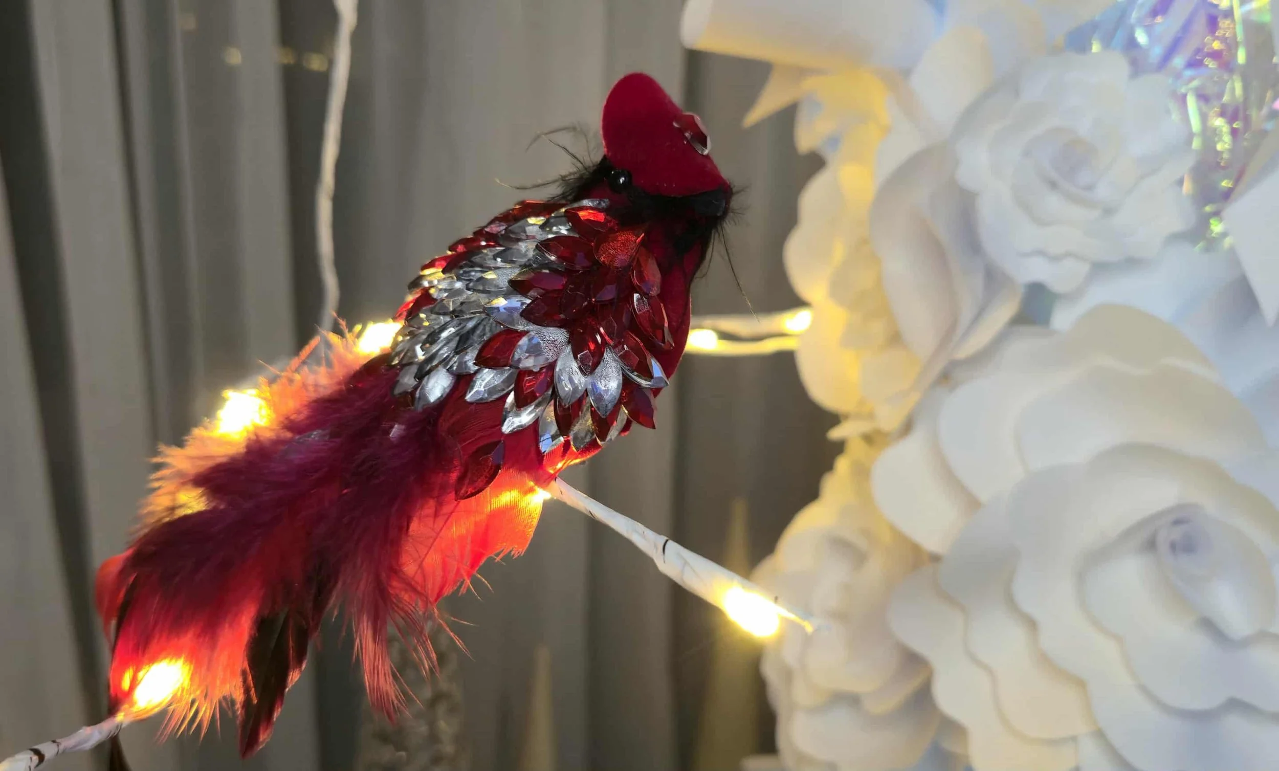 Cardinal Décoratif de Noel Céline